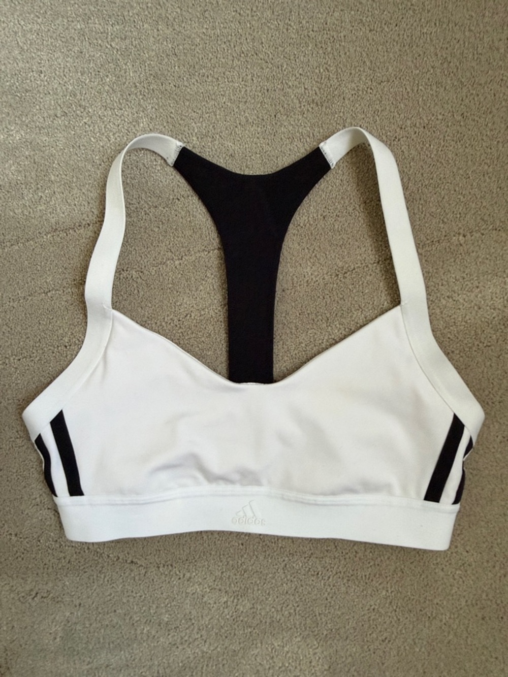 adidas Black and White Racerback Sports Bras Duo - Picture 4 of 5